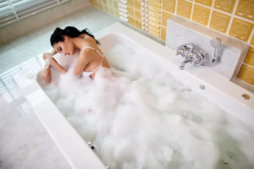 Private whirlpool bath experience at Chillax Resort Bangkok