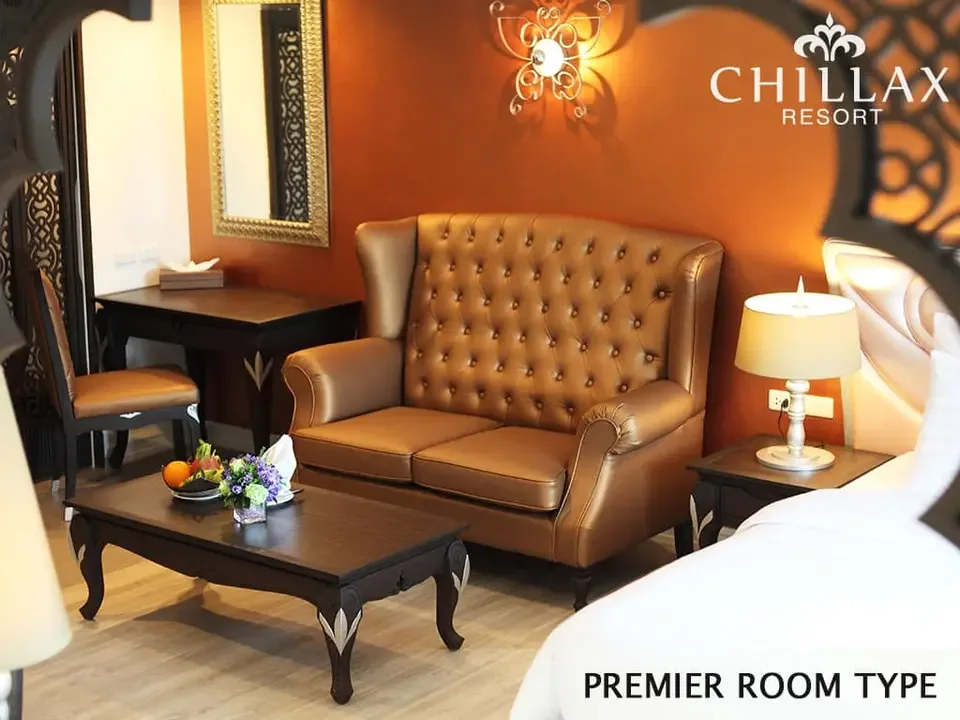 Spacious Premier Room with a king bed at Chillax Resort